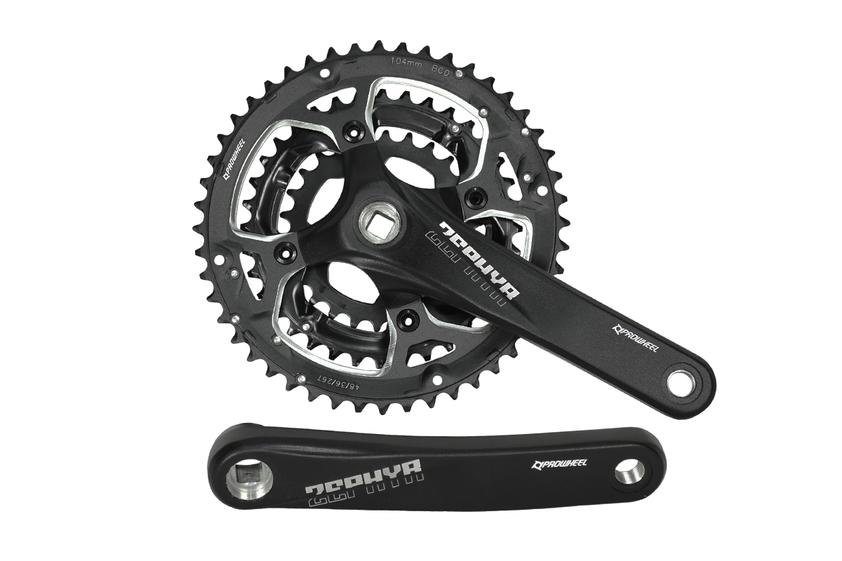 Система PROWHEEL ZEPHYR-751 (48-36-26T)AL-6061-T6,CHAINLINE:50,BCD:104,под квадрат 113,черный Система PROWHEEL ZEPHYR-751 (48-36-26T)AL-6061-T6,CHAINLINE:50,BCD:104,под квадрат 113,черный